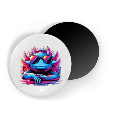 Axolotl Colorful Anime Cute Kawaii Axolotl Magnet