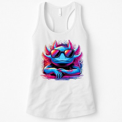 Axolotl Colorful Anime Cute Kawaii Axolotl Womens Tank Top