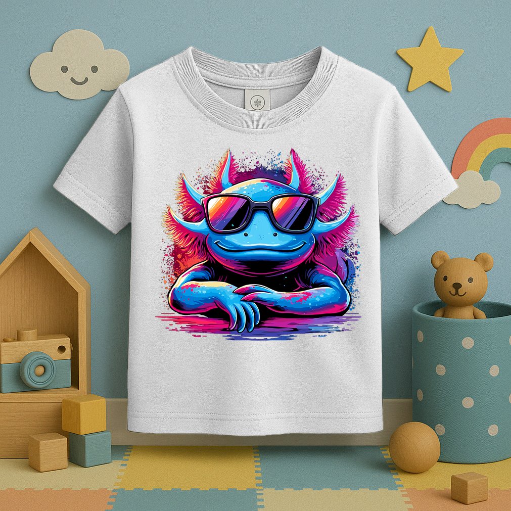 Axolotl Colorful Anime Cute Kawaii Axolotl Toddler T-Shirt
