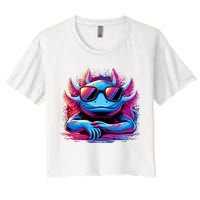 Axolotl Colorful Anime Cute Kawaii Axolotl Crop Top
