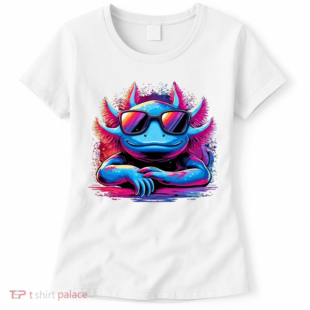 Axolotl Colorful Anime Cute Kawaii Axolotl Womens T-Shirt