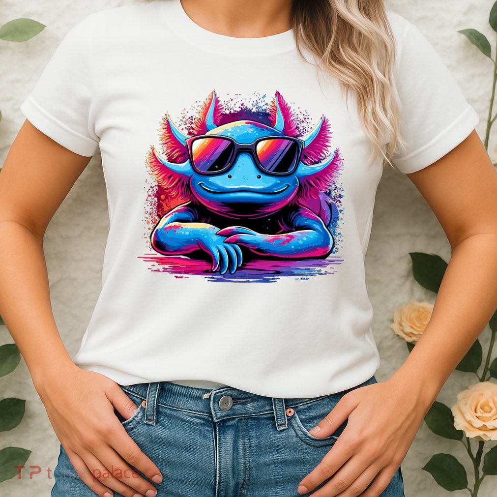 Axolotl Colorful Anime Cute Kawaii Axolotl Womens T-Shirt