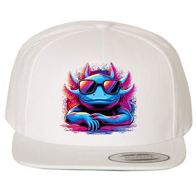 Axolotl Colorful Anime Cute Kawaii Axolotl Wool Snapback Cap