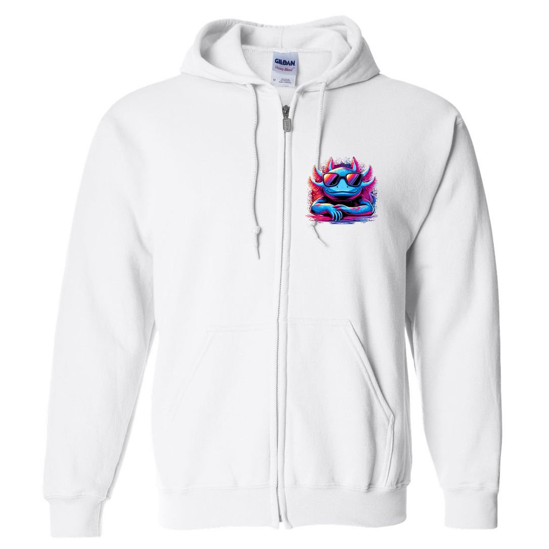 Axolotl Colorful Anime Cute Kawaii Axolotl Full Zip Hoodie