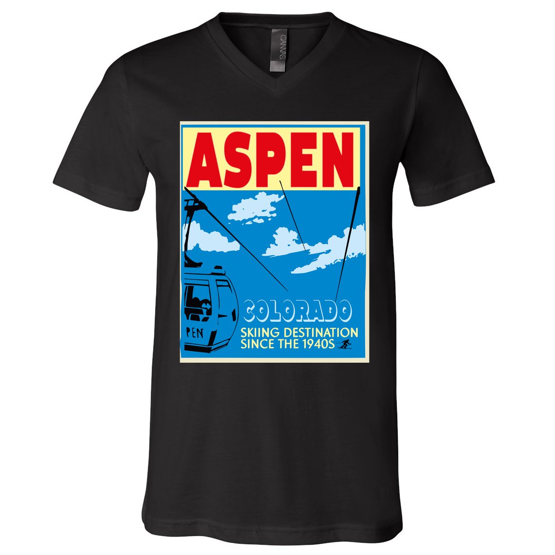 Aspen Colorado V-Neck T-Shirt
