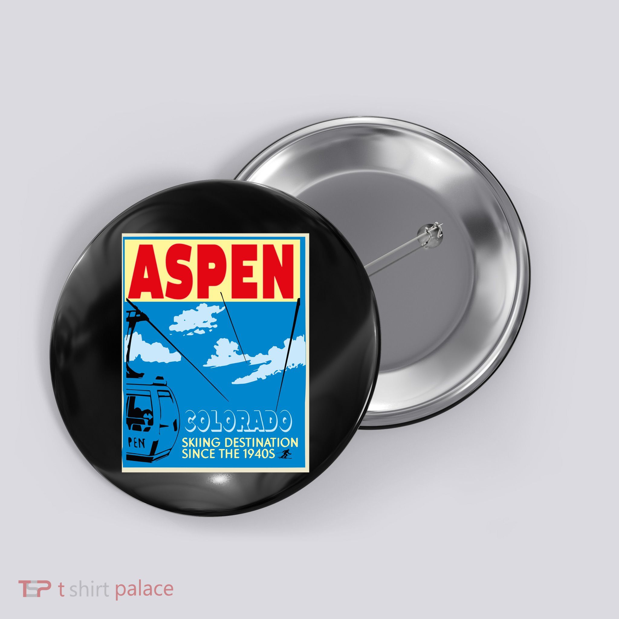 Aspen Colorado Button