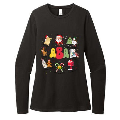 Aba Christmas Applied Behavior Analysis Aba Winter Xmas Womens CVC Long Sleeve Shirt