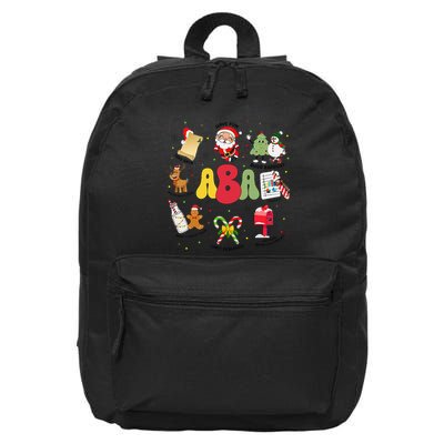 Aba Christmas Applied Behavior Analysis Aba Winter Xmas 16 in Basic Backpack