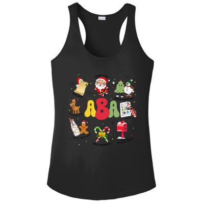 Aba Christmas Applied Behavior Analysis Aba Winter Xmas Ladies PosiCharge Competitor Racerback Tank