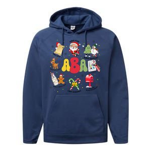 Aba Christmas Applied Behavior Analysis Aba Winter Xmas Performance Fleece Hoodie