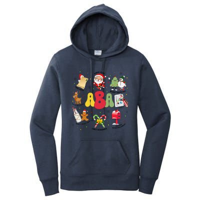 Aba Christmas Applied Behavior Analysis Aba Winter Xmas Women's Pullover Hoodie