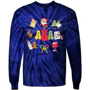 Aba Christmas Applied Behavior Analysis Aba Winter Xmas Tie-Dye Long Sleeve Shirt