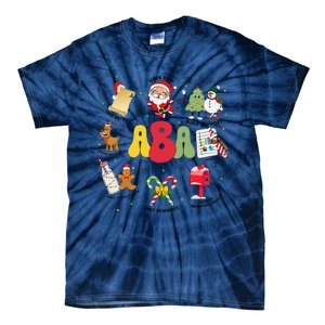 Aba Christmas Applied Behavior Analysis Aba Winter Xmas Tie-Dye T-Shirt