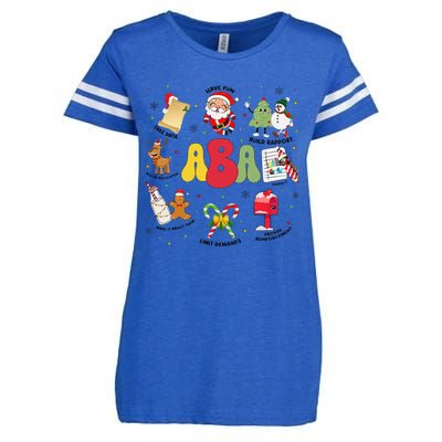 Aba Christmas Applied Behavior Analysis Aba Winter Xmas Enza Ladies Jersey Football T-Shirt