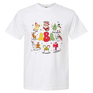 Aba Christmas Applied Behavior Analysis Aba Winter Xmas Garment-Dyed Heavyweight T-Shirt