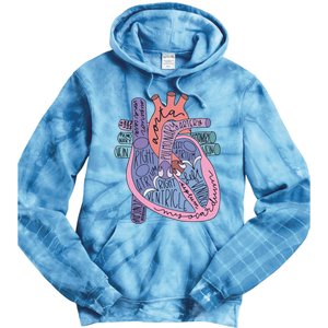 Anatomy Cardiologist Anatomical Heart Tie Dye Hoodie