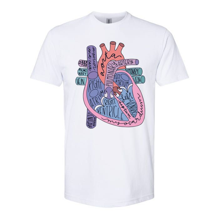 Anatomy Cardiologist Anatomical Heart Softstyle CVC T-Shirt