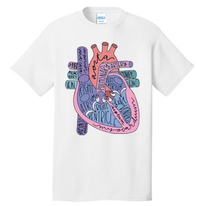 Anatomy Cardiologist Anatomical Heart Tall T-Shirt