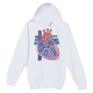 Anatomy Cardiologist Anatomical Heart Premium Pullover Hoodie