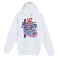 Anatomy Cardiologist Anatomical Heart Premium Pullover Hoodie