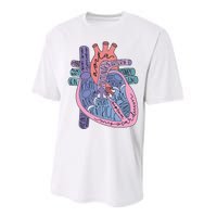 Anatomy Cardiologist Anatomical Heart Performance Sprint T-Shirt