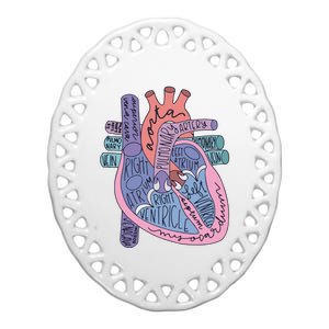 Anatomy Cardiologist Anatomical Heart Ceramic Oval Ornament