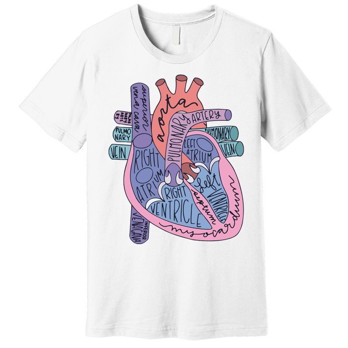 Anatomy Cardiologist Anatomical Heart Premium T-Shirt