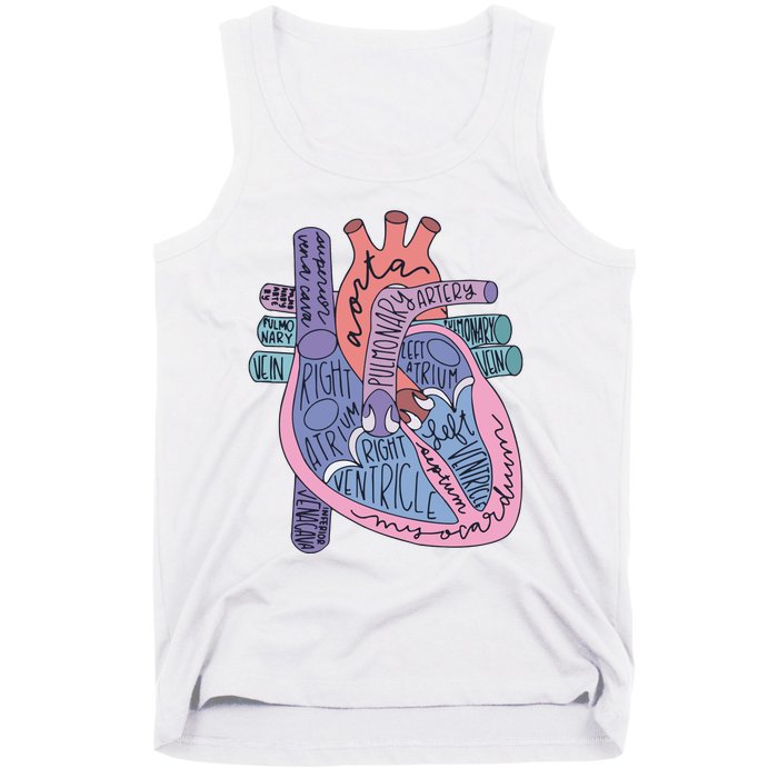 Anatomy Cardiologist Anatomical Heart Tank Top