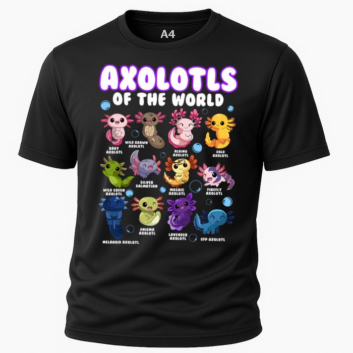 Axolotl Cute Axolotls Animals Of The World Herpetology 2 Cooling Performance Crew T-Shirt