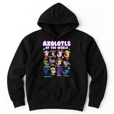 Axolotl Cute Axolotls Animals Of The World Herpetology 2 Hoodie