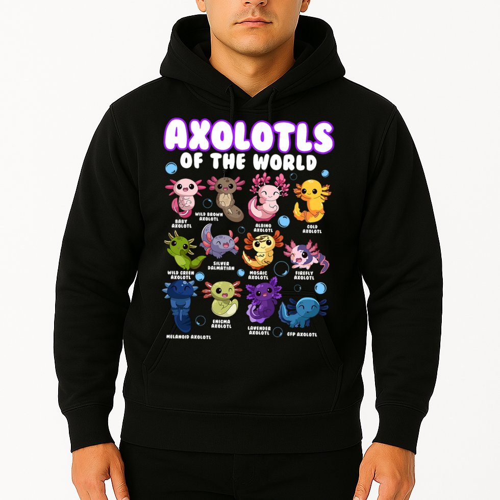 Axolotl Cute Axolotls Animals Of The World Herpetology 2 Hoodie