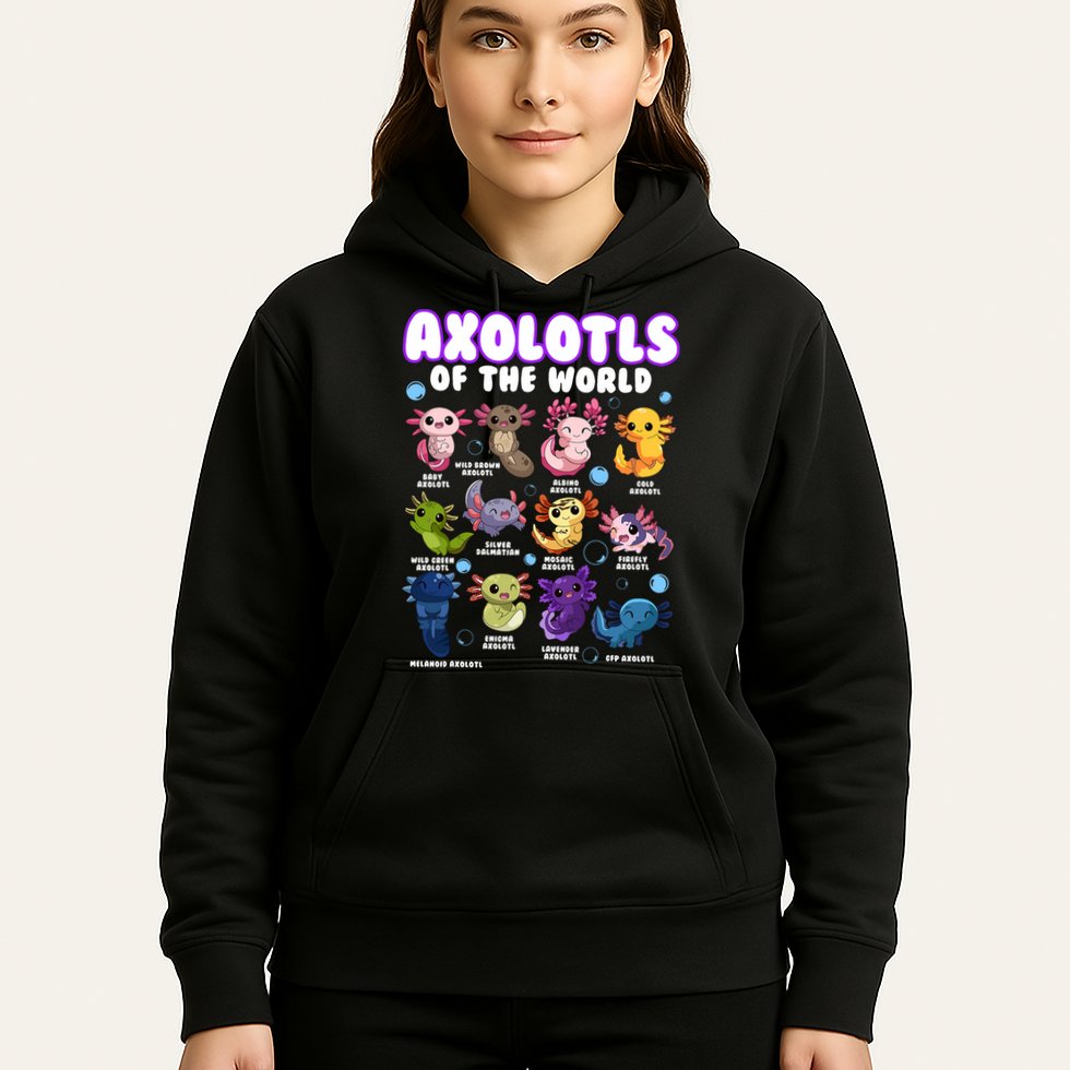 Axolotl Cute Axolotls Animals Of The World Herpetology 2 Hoodie