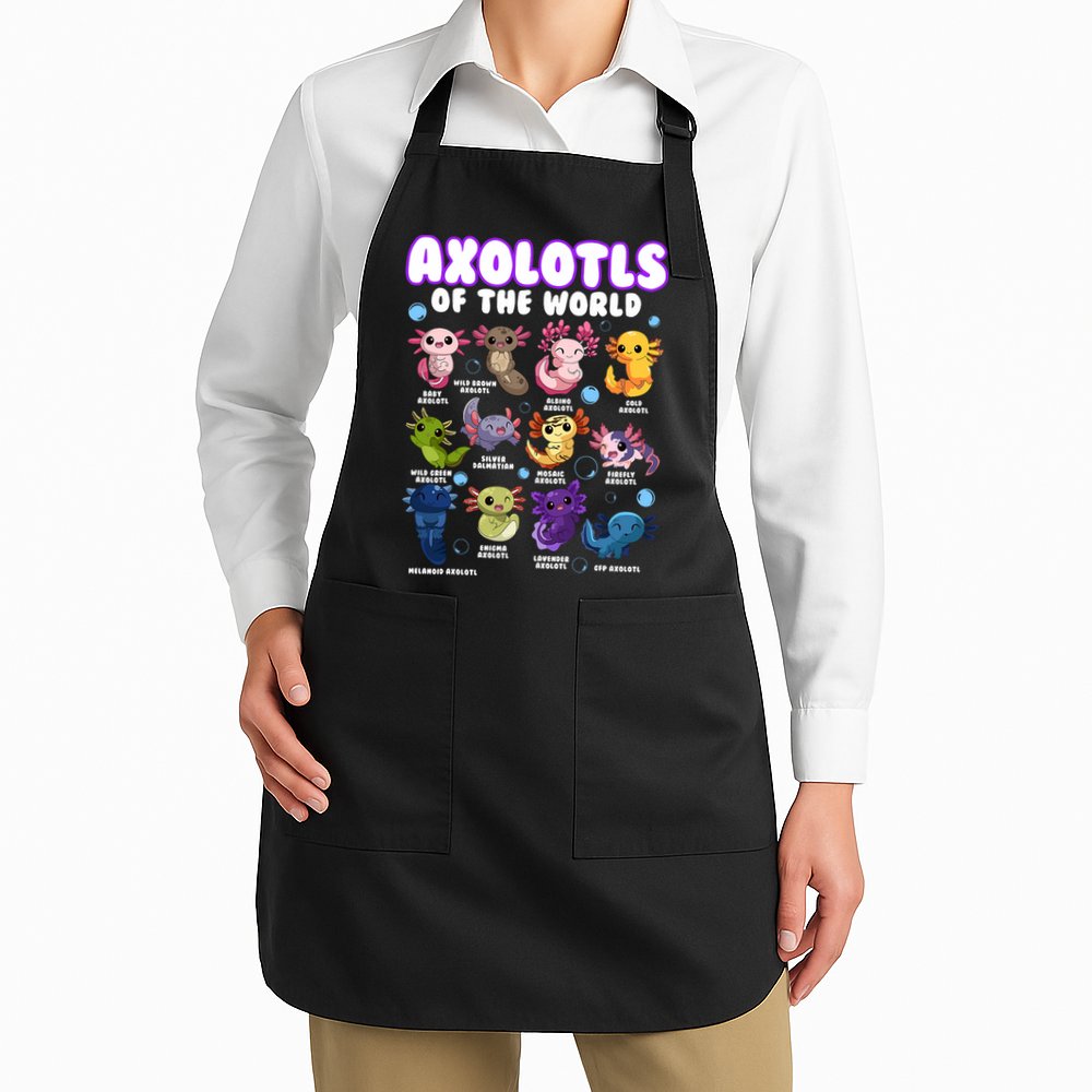 Axolotl Cute Axolotls Animals Of The World Herpetology 2 Apron
