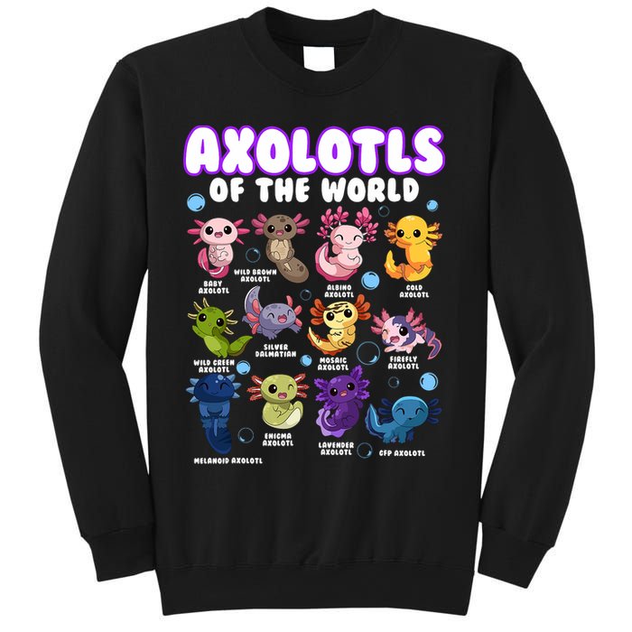 Axolotl Cute Axolotls Animals Of The World Herpetology 2 Sweatshirt