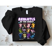 Axolotl Cute Axolotls Animals Of The World Herpetology 2 Sweatshirt