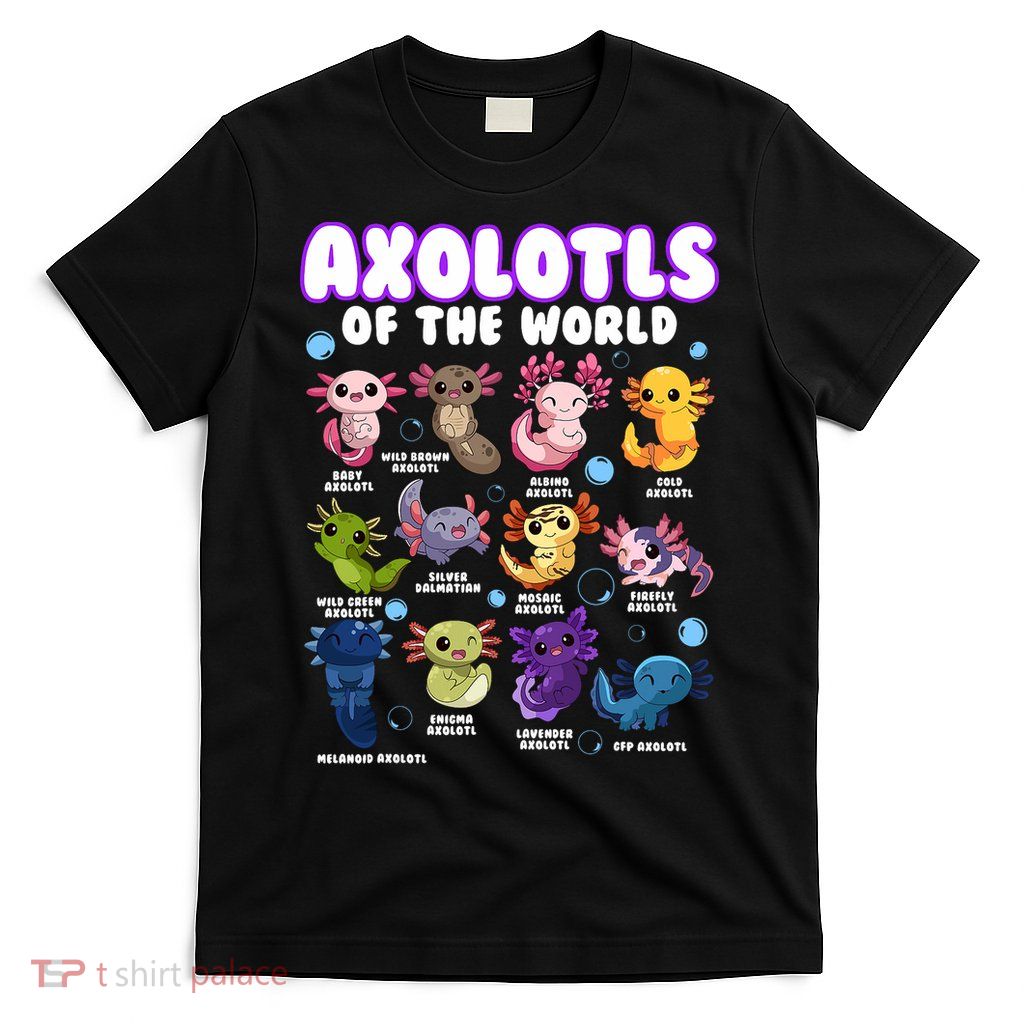 Axolotl Cute Axolotls Animals Of The World Herpetology 2 T-Shirt