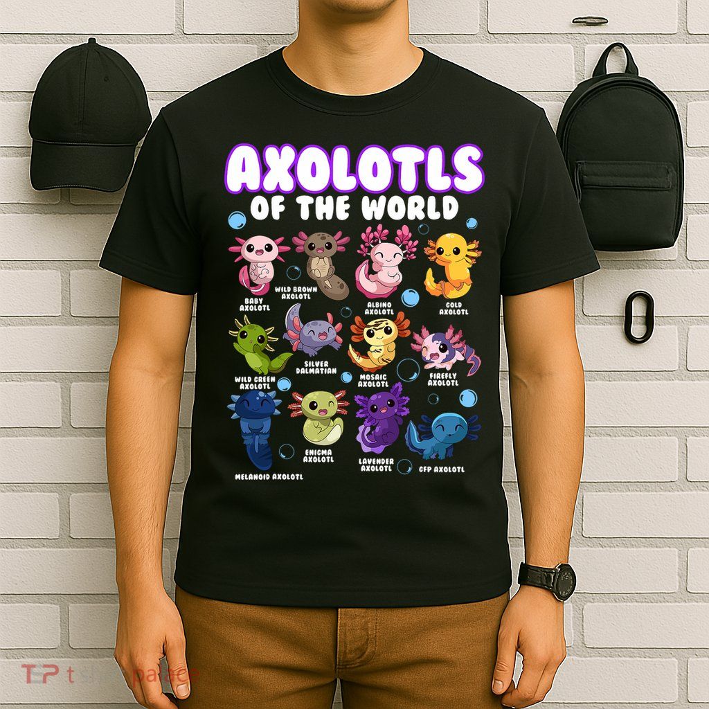 Axolotl Cute Axolotls Animals Of The World Herpetology 2 T-Shirt
