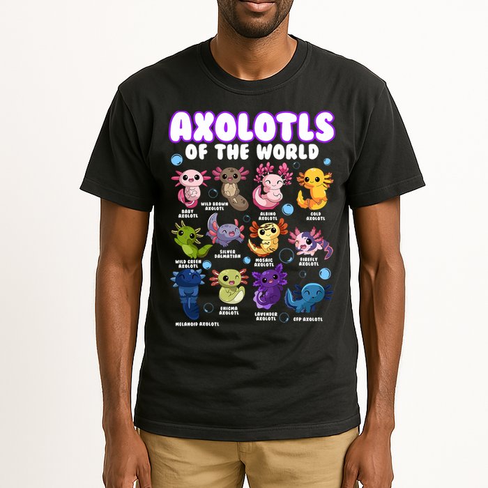Axolotl Cute Axolotls Animals Of The World Herpetology 2 Tall T-Shirt