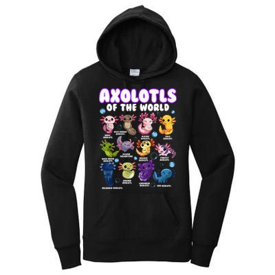 Axolotl Cute Axolotls Animals Of The World Herpetology 2 Women's Pullover Hoodie
