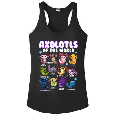 Axolotl Cute Axolotls Animals Of The World Herpetology 2 Ladies PosiCharge Competitor Racerback Tank