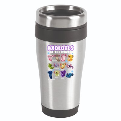 Axolotl Cute Axolotls Animals Of The World Herpetology 2 16oz Travel Tumbler