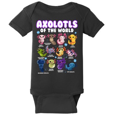 Axolotl Cute Axolotls Animals Of The World Herpetology 2 Baby Bodysuit