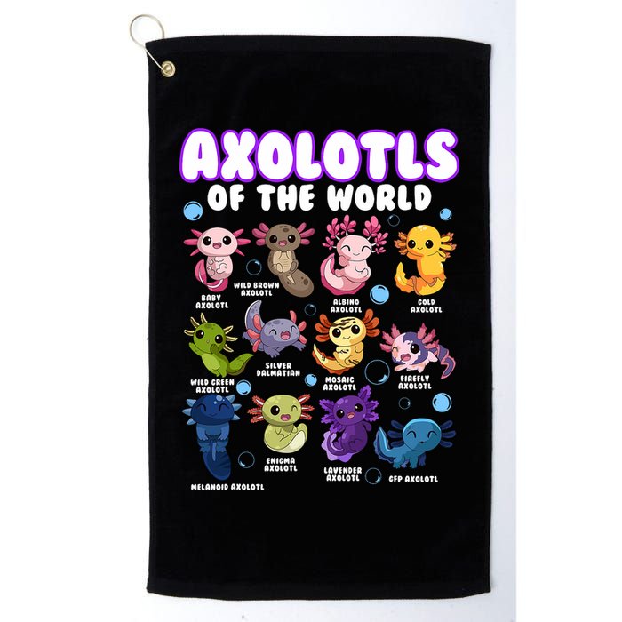 Axolotl Cute Axolotls Animals Of The World Herpetology 2 Golf Towel