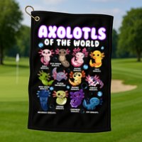 Axolotl Cute Axolotls Animals Of The World Herpetology 2 Golf Towel
