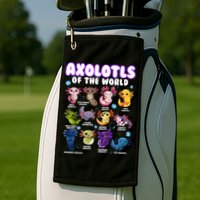 Axolotl Cute Axolotls Animals Of The World Herpetology 2 Golf Towel