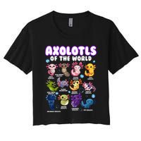 Axolotl Cute Axolotls Animals Of The World Herpetology 2 Women's Crop Top Tee