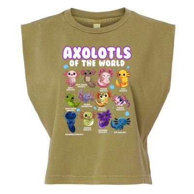 Axolotl Cute Axolotls Animals Of The World Herpetology 2 Garment-Dyed Women's Muscle Tee