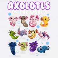 Axolotl Cute Axolotls Animals Of The World Herpetology 2 Garment-Dyed Sweatshirt