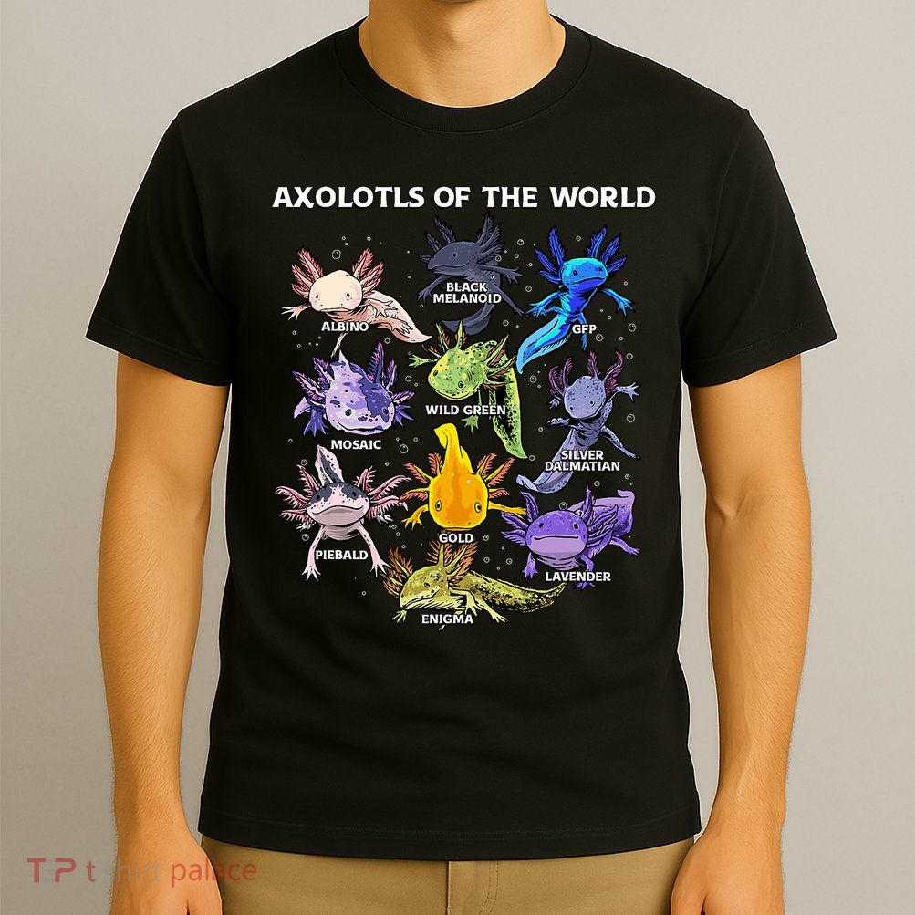 Axolotl Cute Axolotls Animals Of The World Herpetology T-Shirt