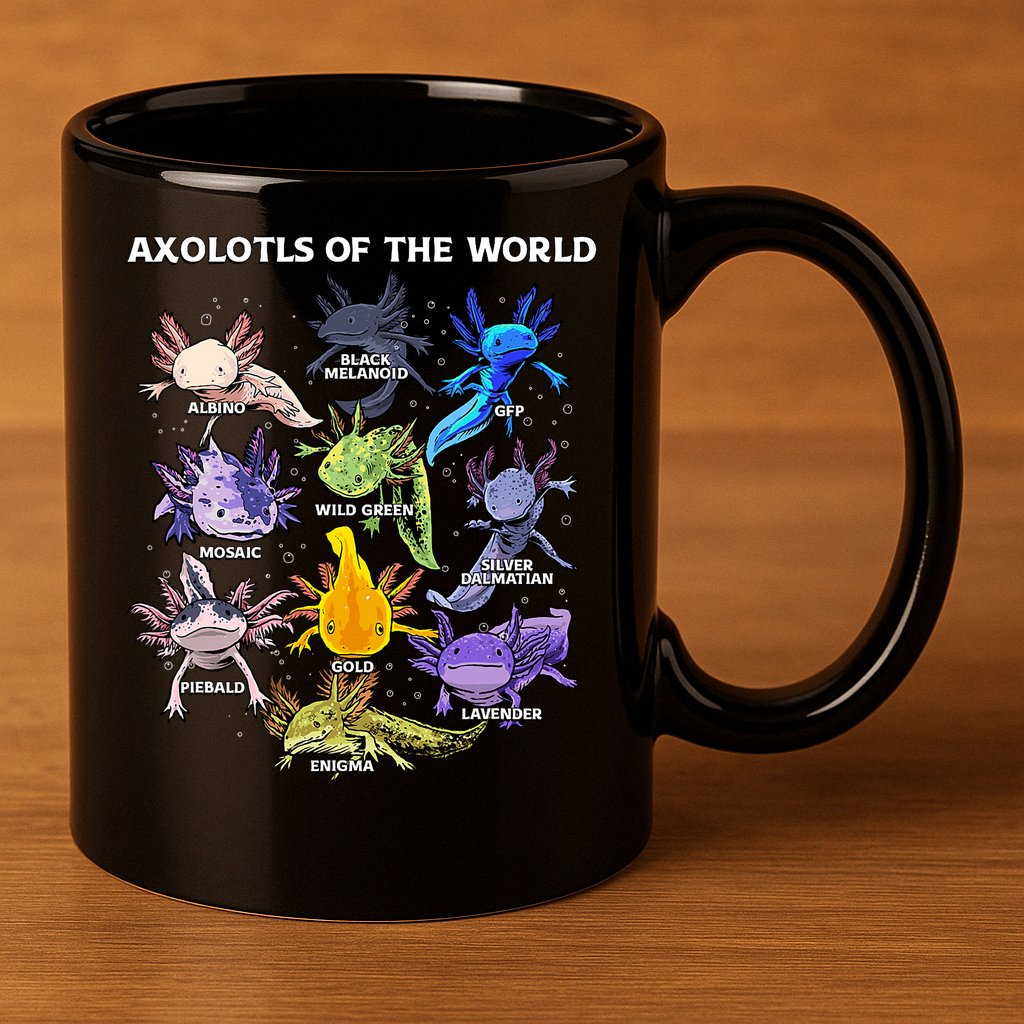 Axolotl Cute Axolotls Animals Of The World Herpetology 11oz C Handle Ceramic Mug